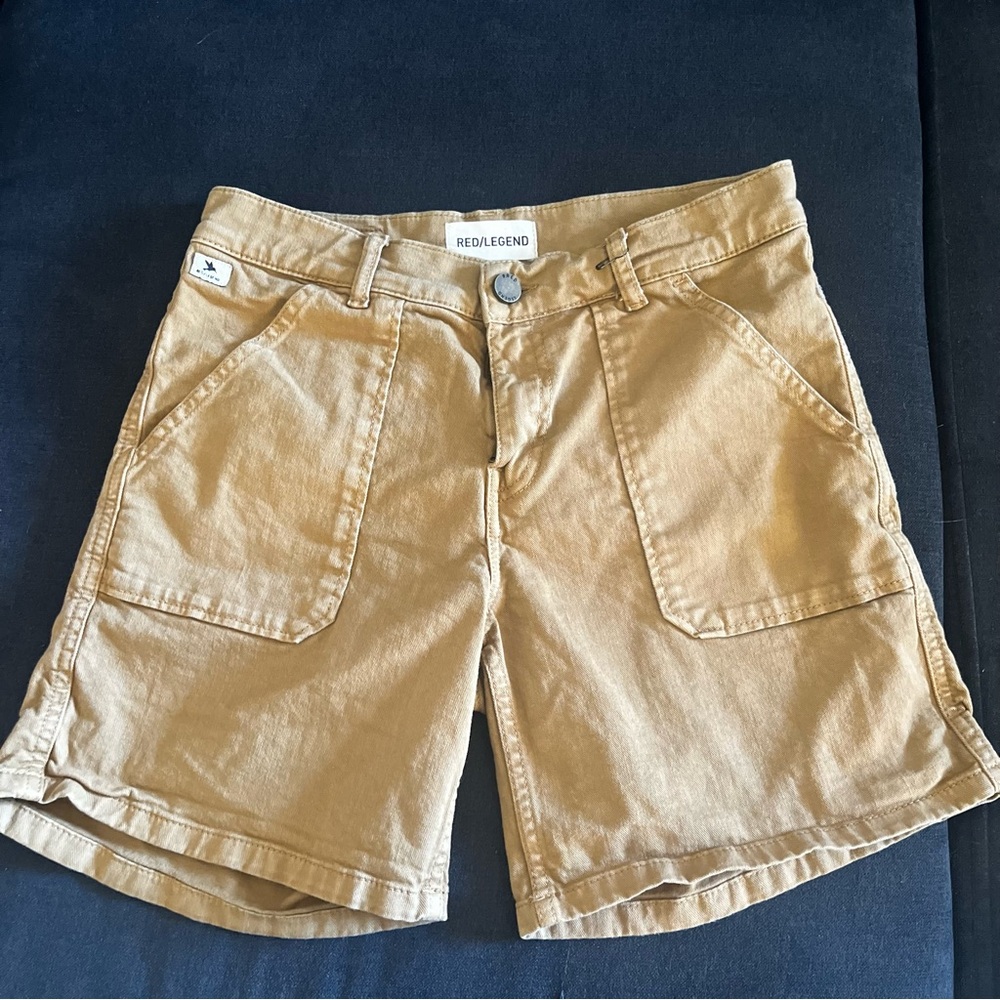 Red/Legend Juliana Cargo Carpenter Shorts Safari Camel Brown Color Woman’s Sz S